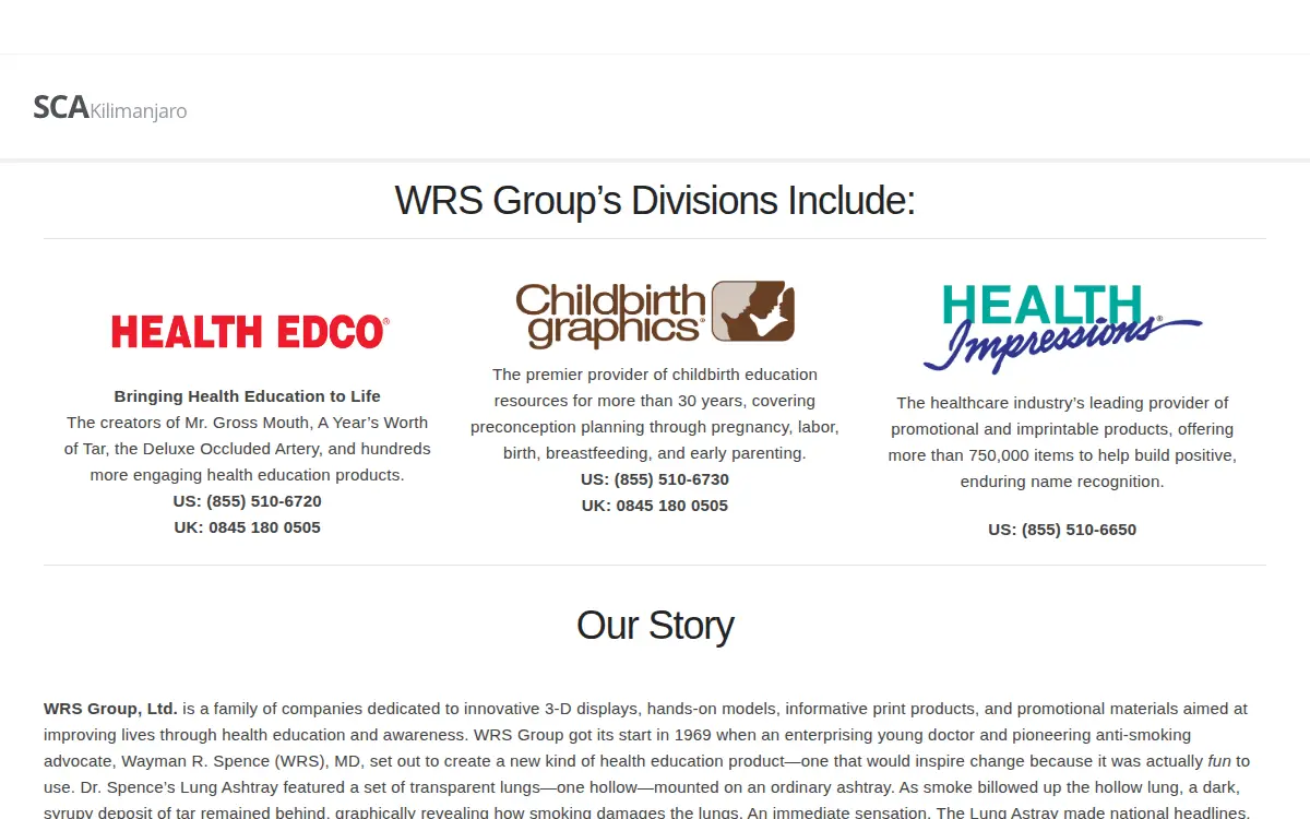 Homepage of Wrs Group, LTD.