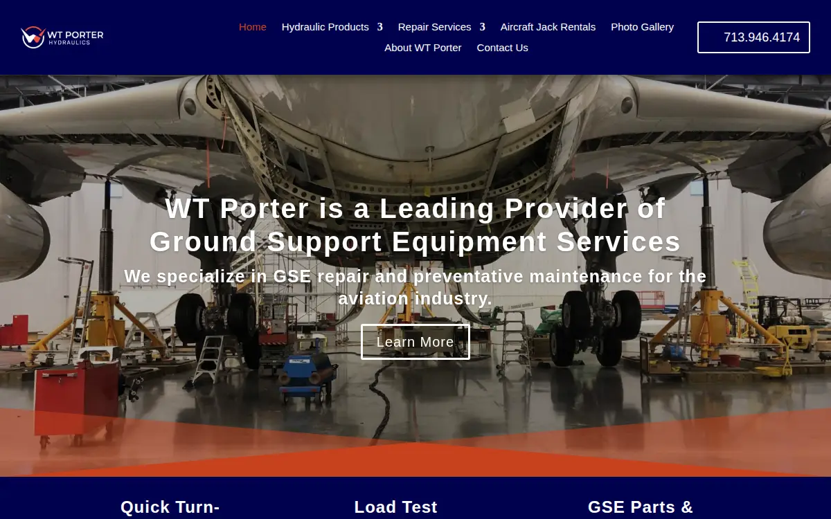 Homepage of W T Porter CORP