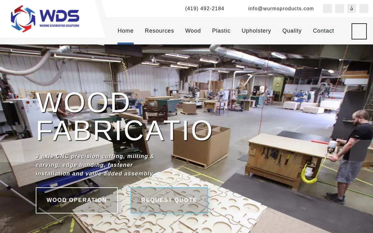 Homepage of Wurms Diversified Solutions, INC.
