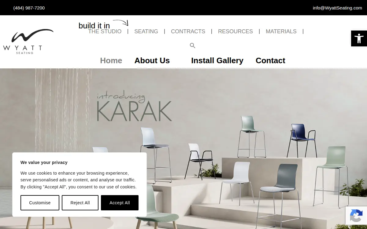 Homepage of Pinnacle Office Furniture, LLC