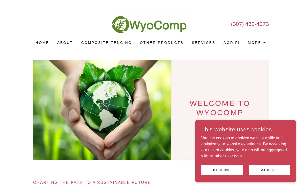 Homepage of Wyocomposites, LLC