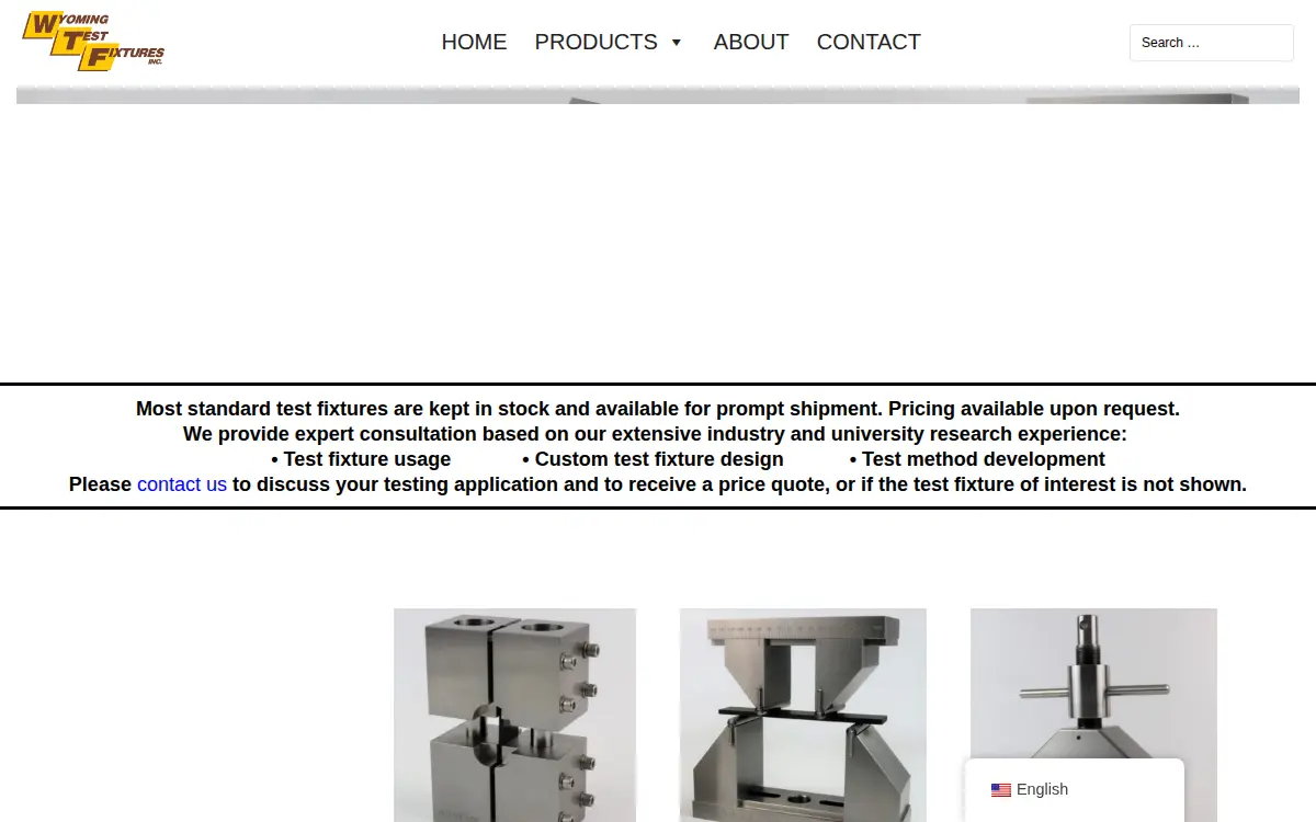 Homepage of Wyoming Test Fixtures INC