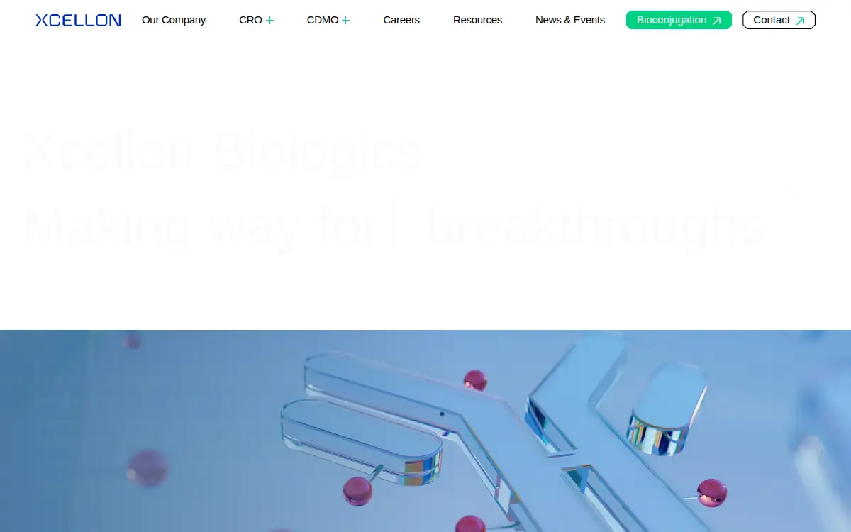 Homepage of Xcellon Biologics LLC