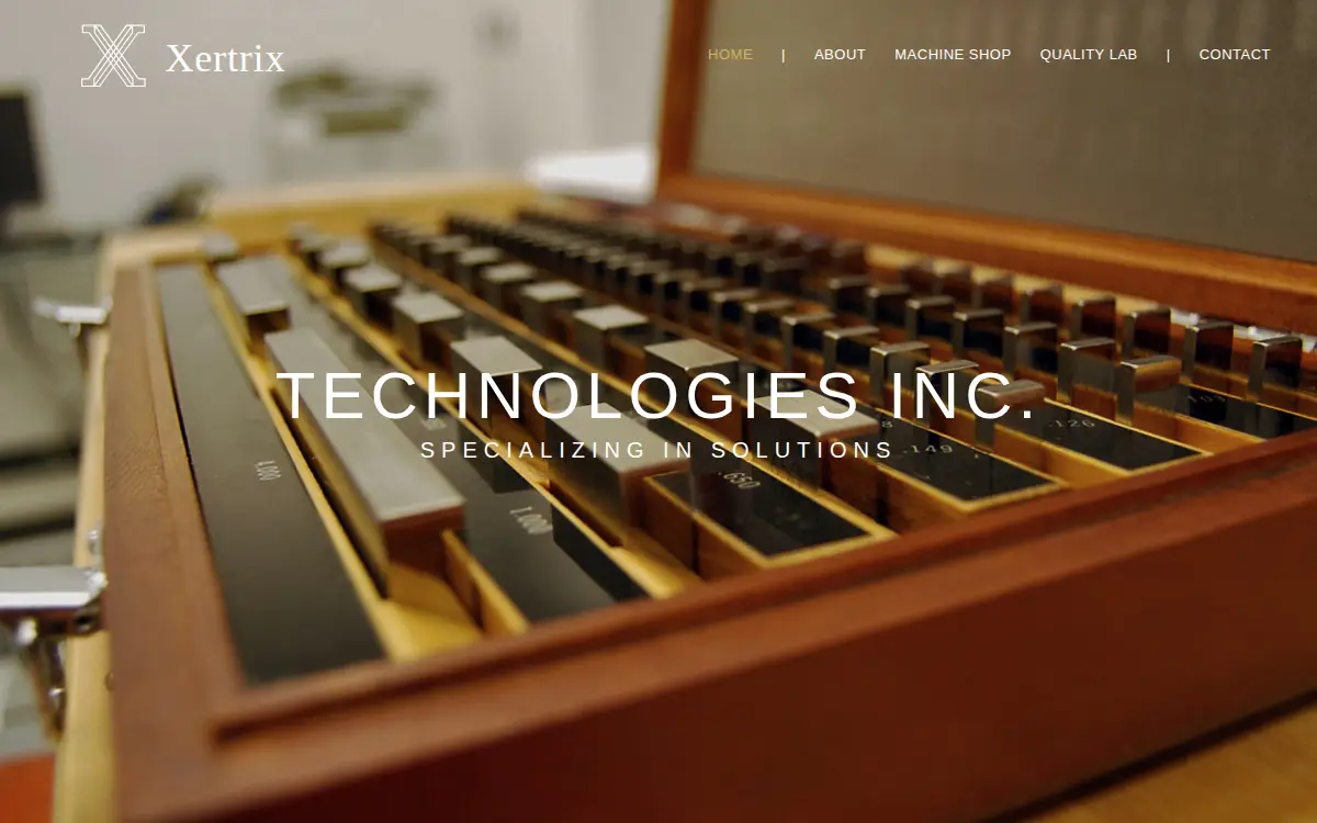 Homepage of Xertrix Technologies, INC.