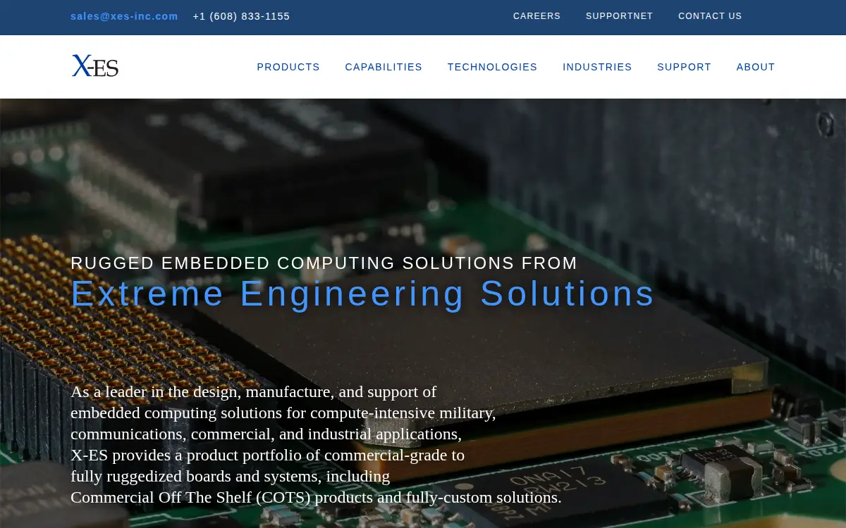 Homepage of Extreme Engineering Solutions, INC.