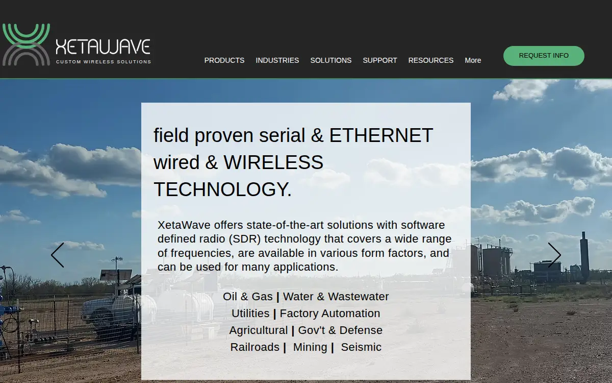 Homepage of Xetawave LLC
