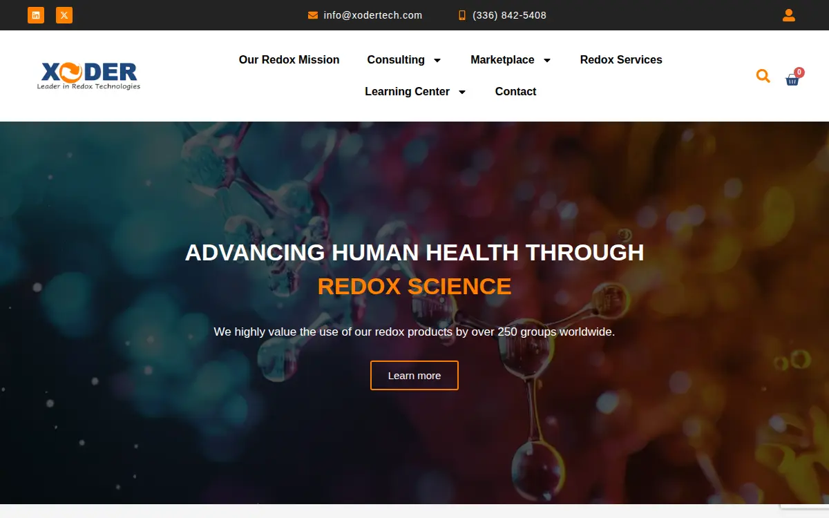 Homepage of Xoder Technologies, LLC