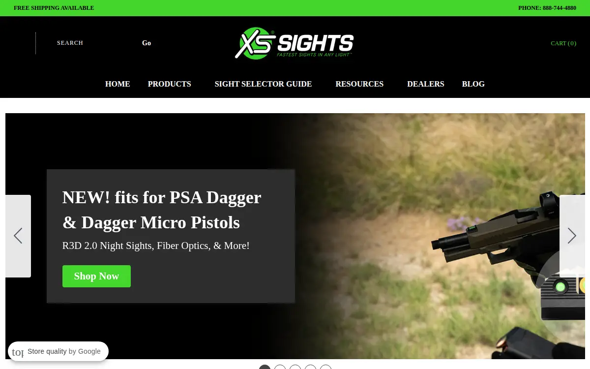 Homepage of Xs Sight Systems, INC.