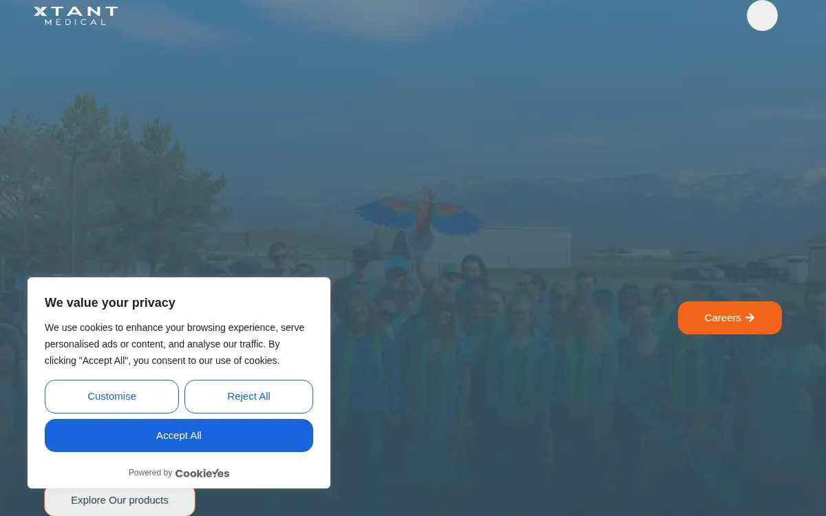 Homepage of Xtant Medical Holdings, INC.