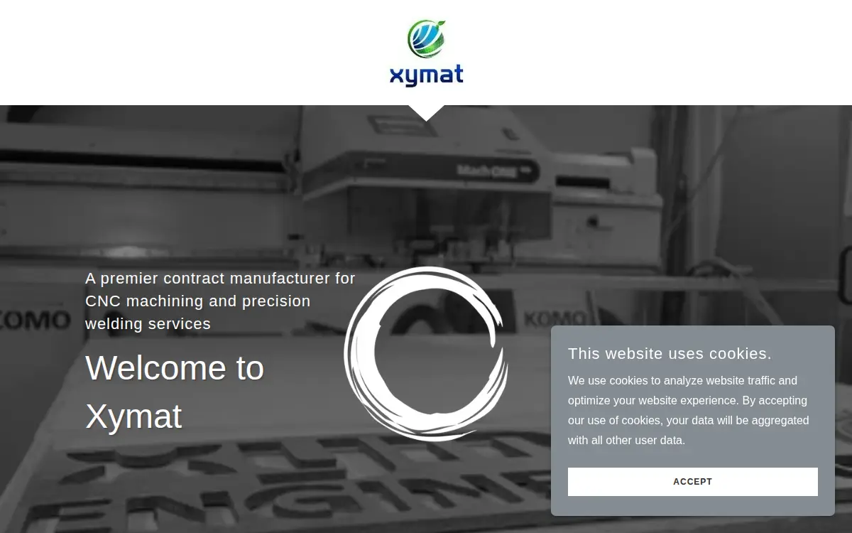 Homepage of Xymat Co, LLC