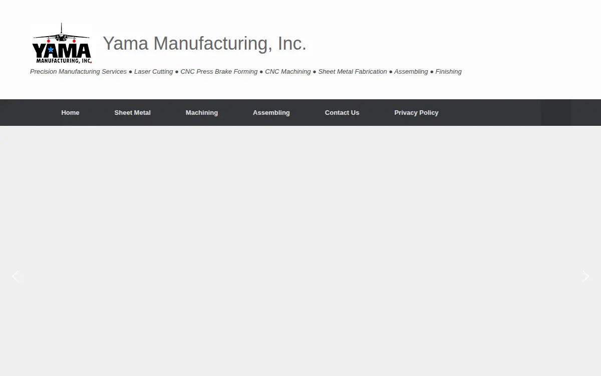 Homepage of Yama Manufacturing Incorporated