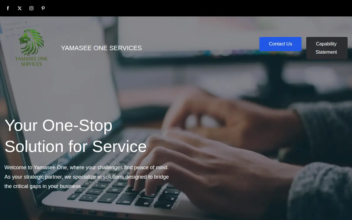 Homepage of Yamasee One Services, LLC