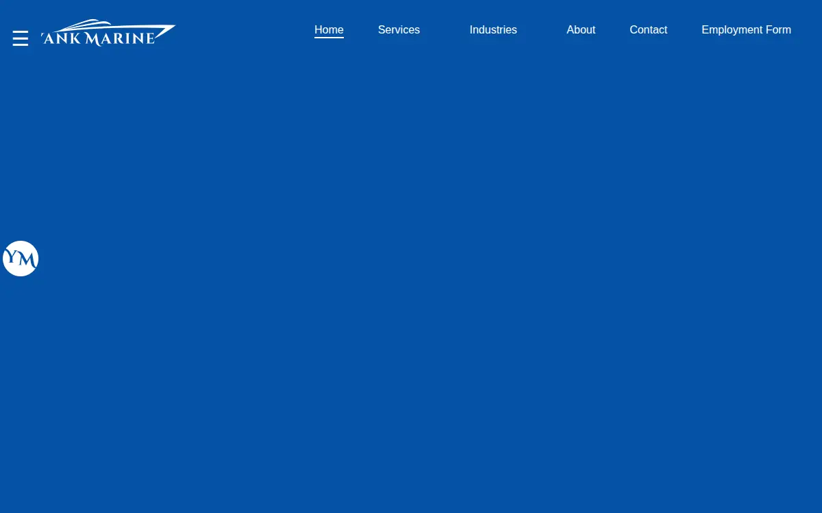 Homepage of Yank Marine Services LLC