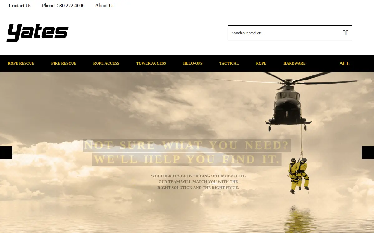 Homepage of Yates Gear, INC.