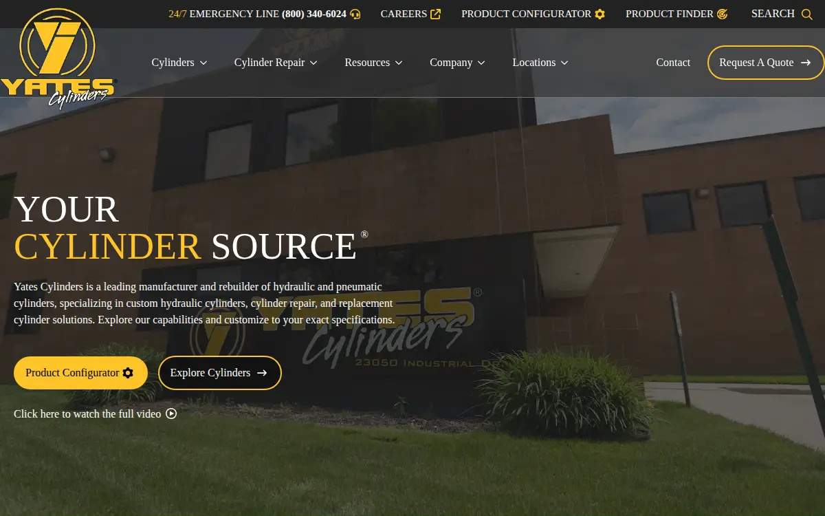 Homepage of Yates Industries INC