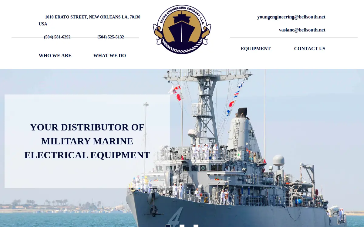 Homepage of Young Engineering Company, L.l.c.