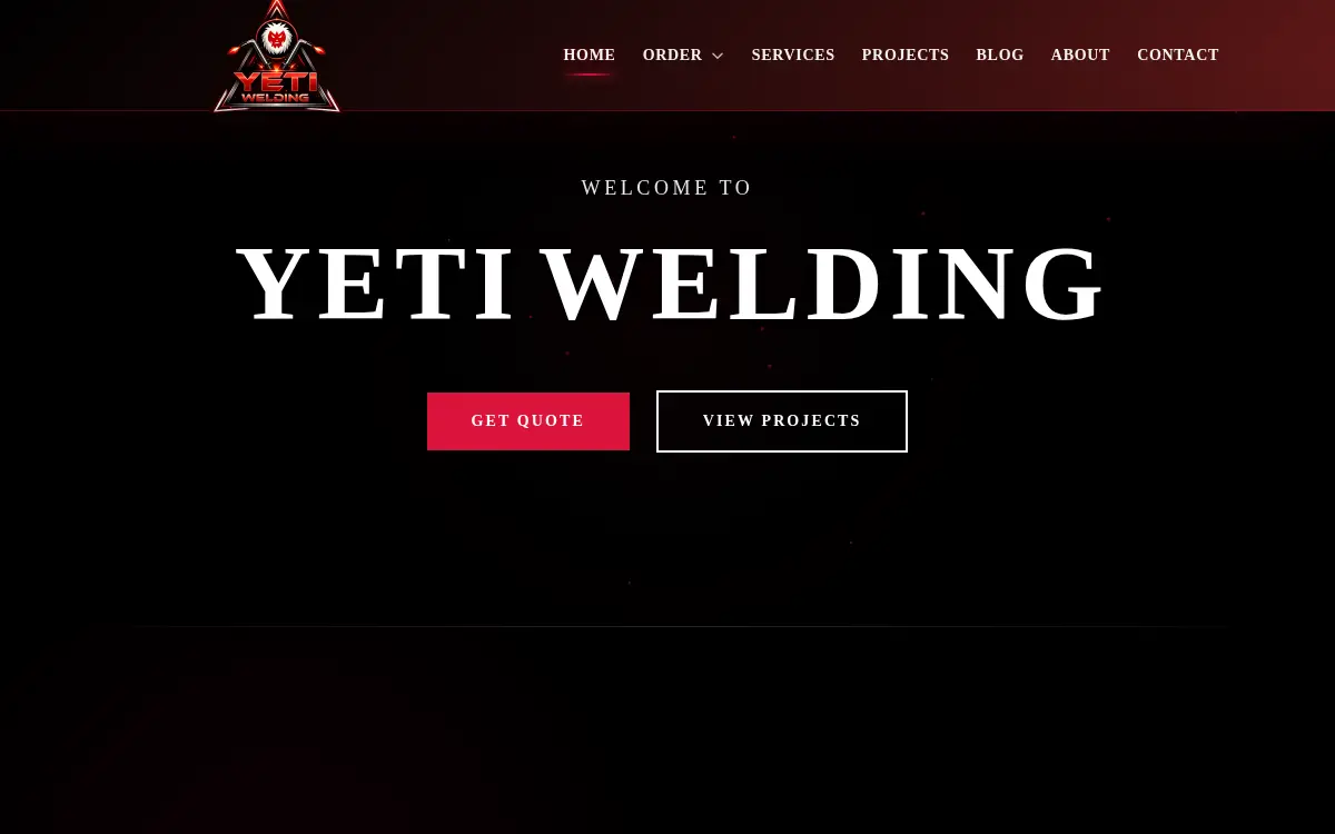 Homepage of Yeti Welding CO LLC