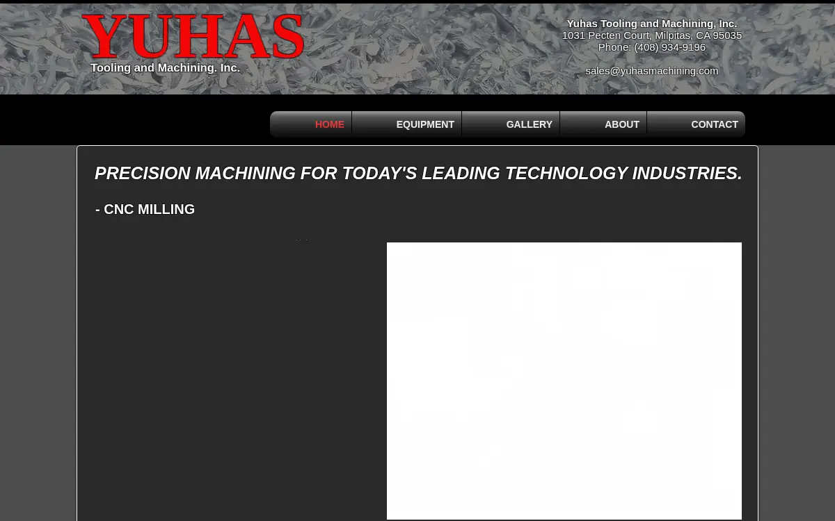 Homepage of Yuhas Tooling & Machining, INC