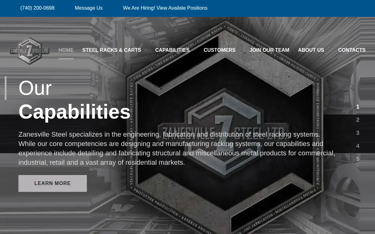 Homepage of Zanesville Steel LTD