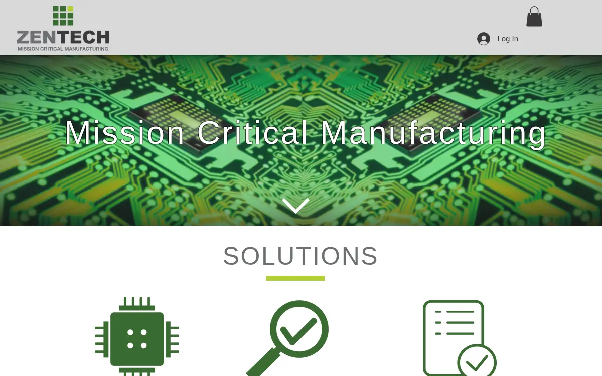 Homepage of Zentech Dallas LLC