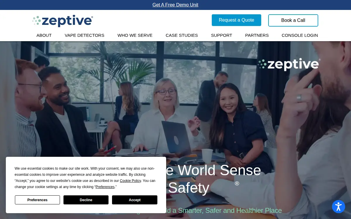 Homepage of Zeptive, INC
