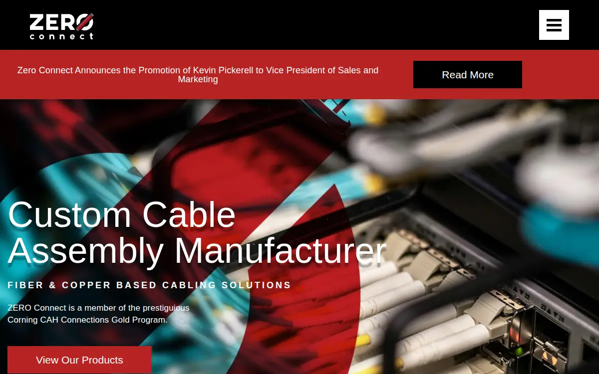 Homepage of Zero Connect LLC