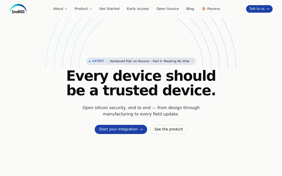Homepage of Zerorisc INC.