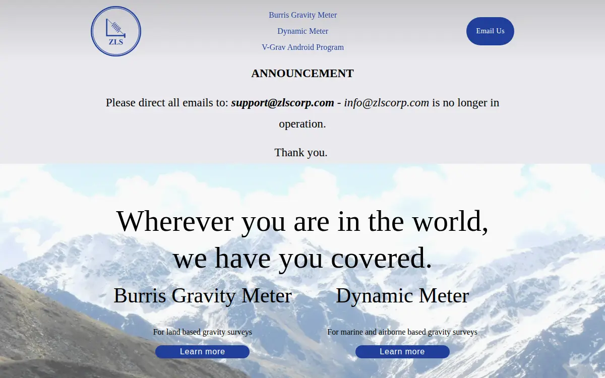 Homepage of Zls Corporation