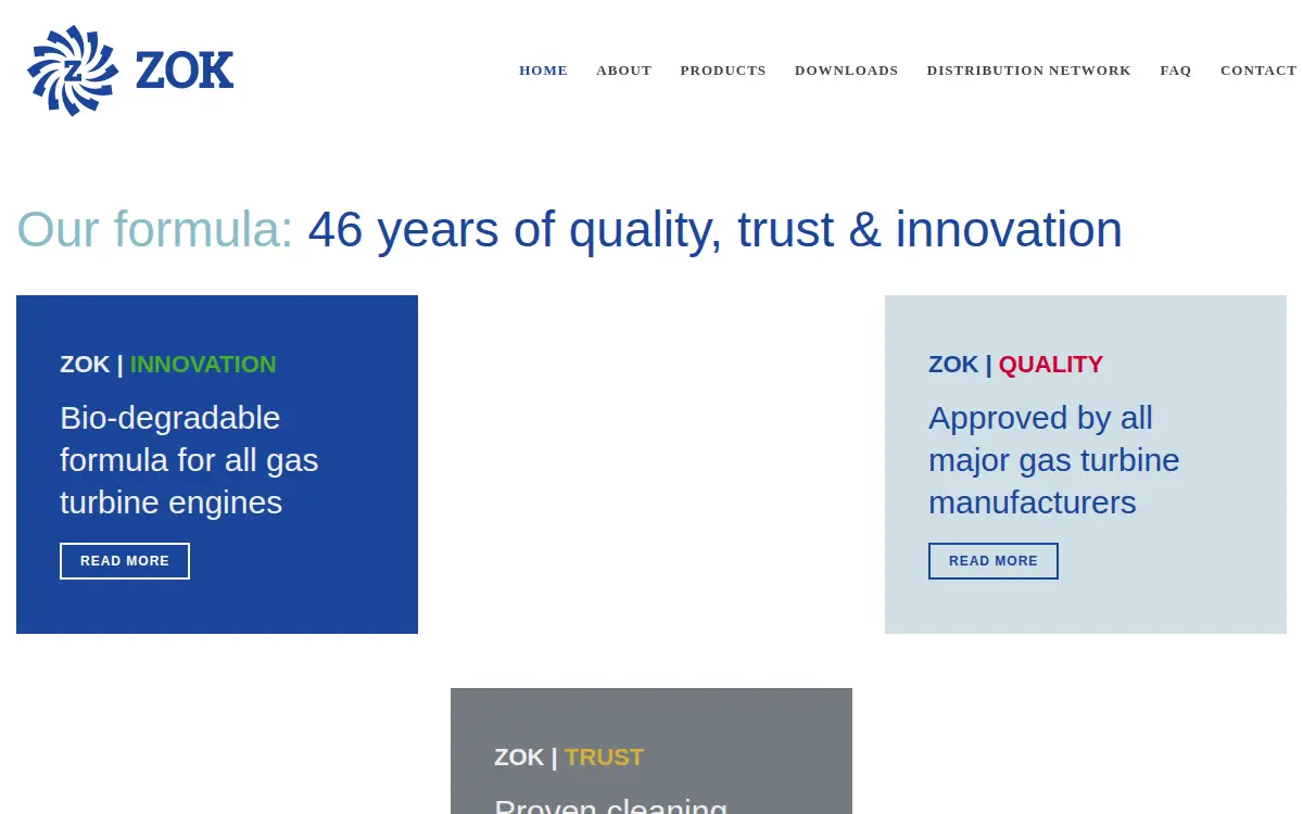 Homepage of Zokman Products, INC.