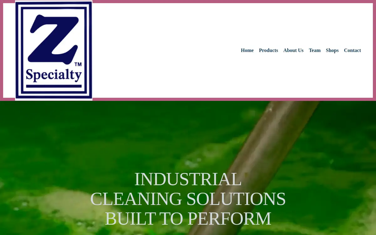 Homepage of Z Specialty Products, INC.