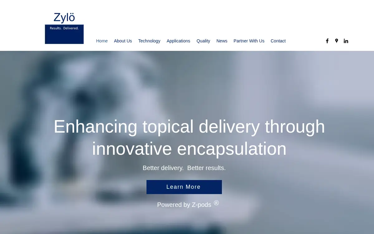 Homepage of Zylo Therapeutics, INC.