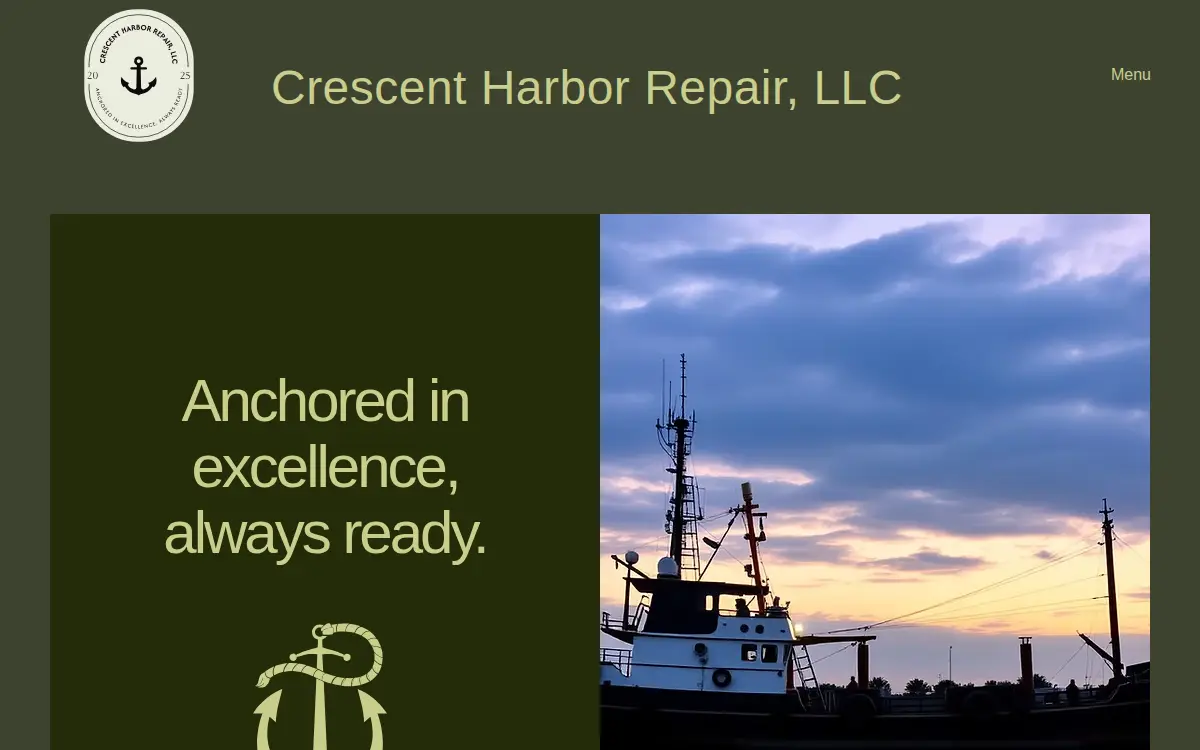 Homepage of Crescent Harbor Repair, LLC