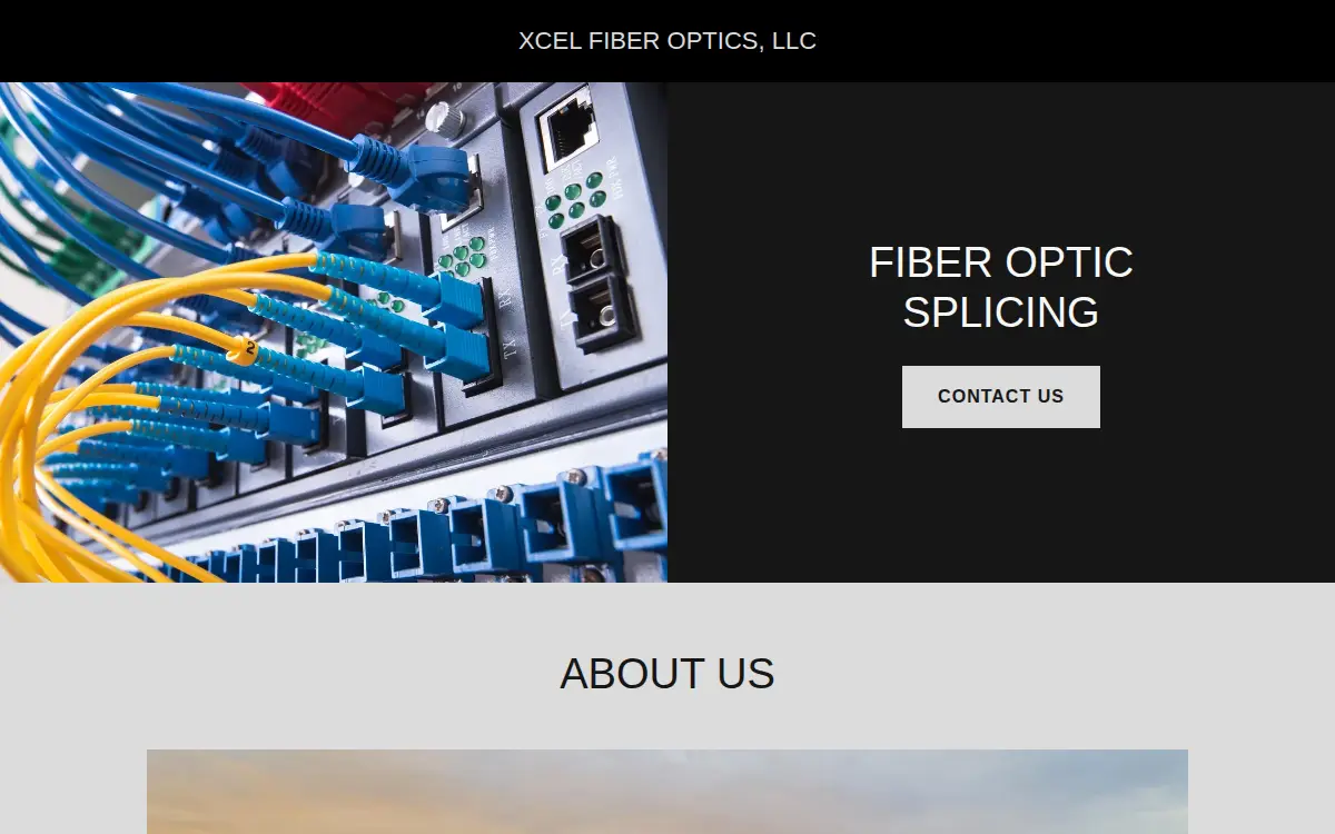Homepage of Xcel Fiber Optics LLC