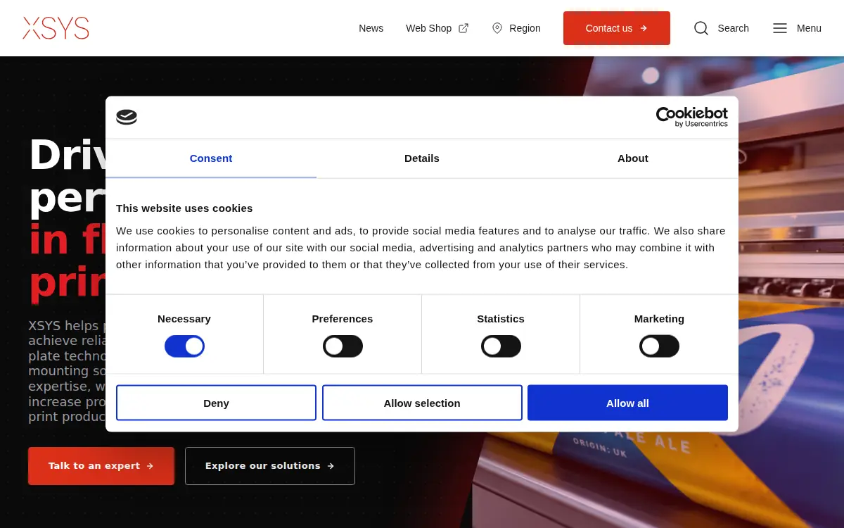 Homepage of Xsys Flexo US LLC