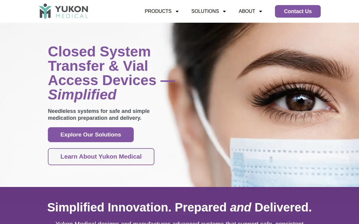 Homepage of Yukon Medical, LLC