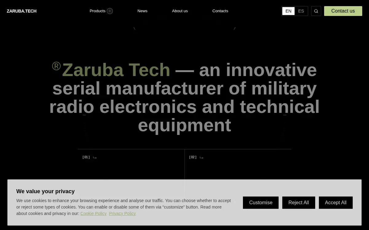 Homepage of Zaruba INC