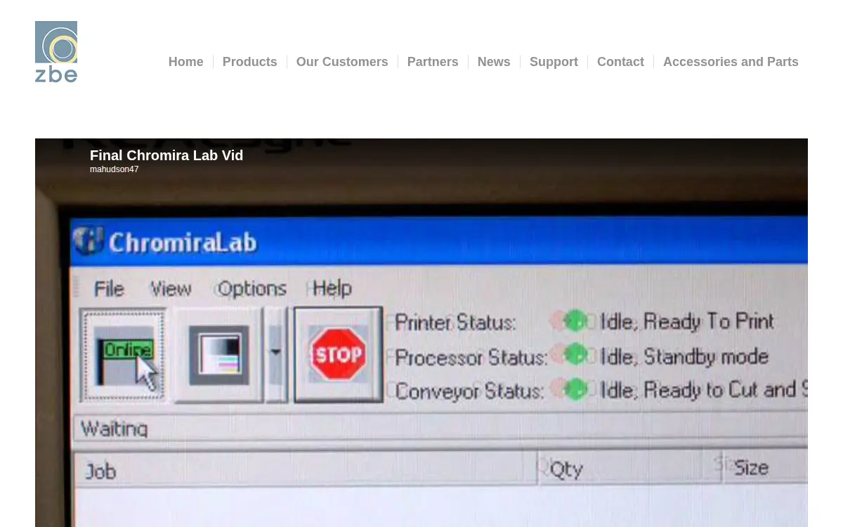 Homepage of Zbe, INC.