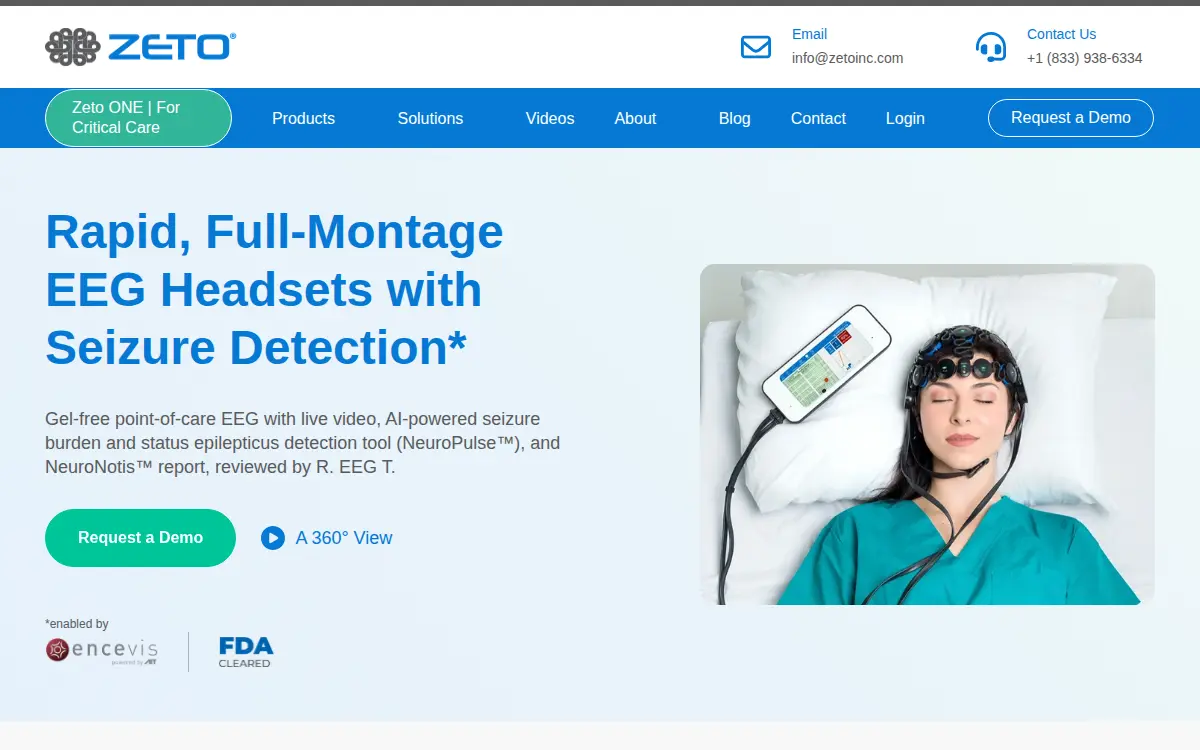 Homepage of Zeto, INC.
