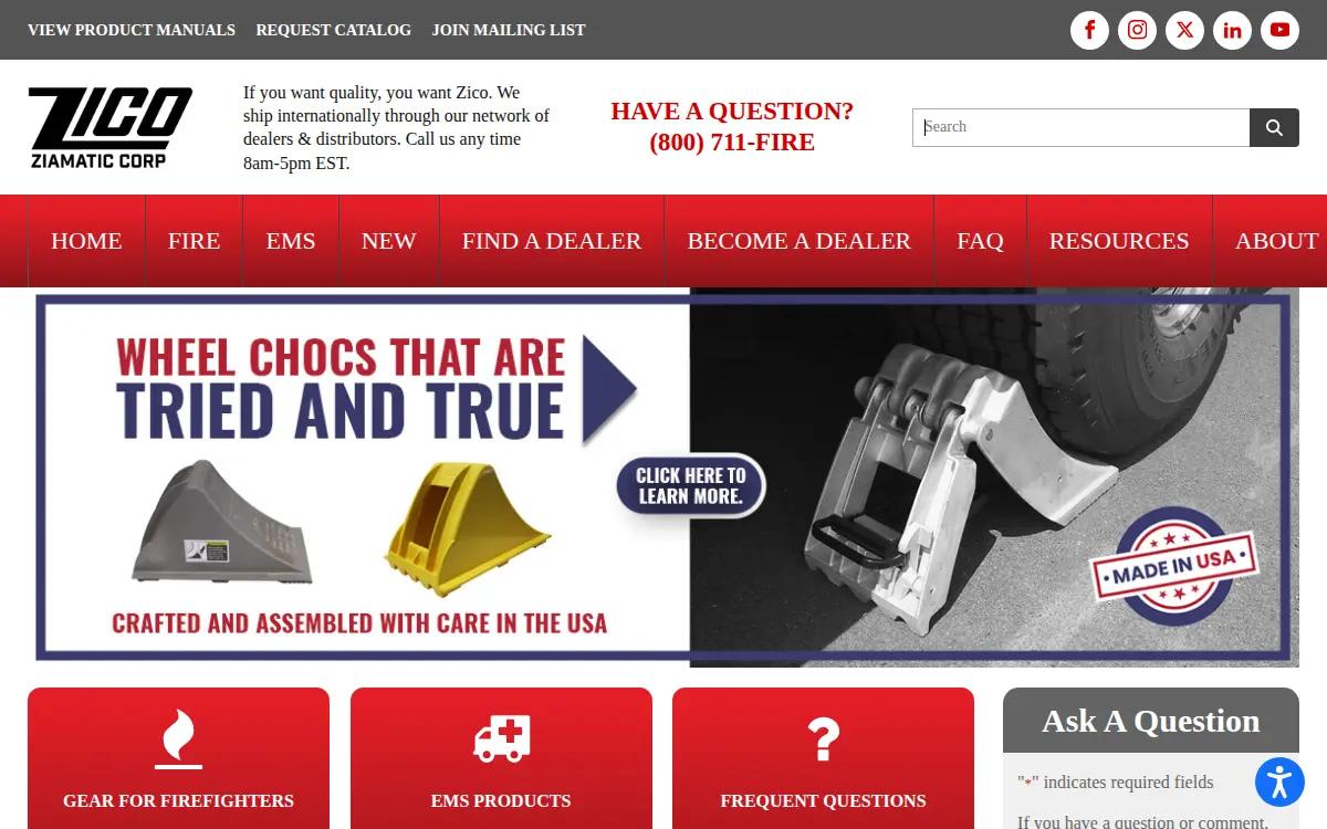 Homepage of Ziamatic CORP