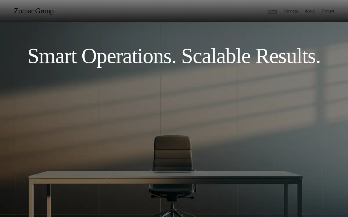 Homepage of Zomar LLC