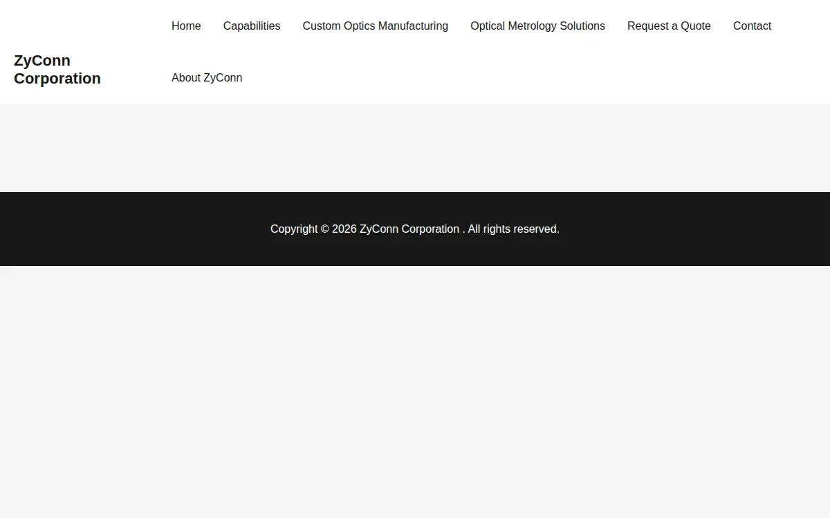 Homepage of Zyconn Corporation