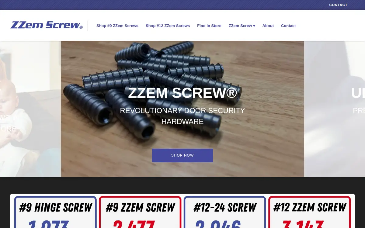 Homepage of Zzem Screw INC.
