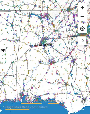 Map of United States manufacturing facilities