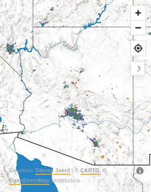 Map of United States manufacturing facilities