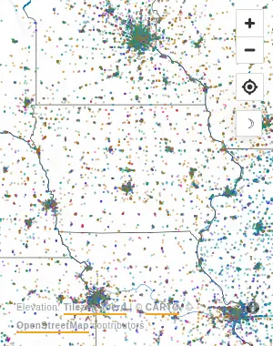 Map of United States manufacturing facilities