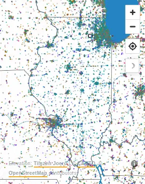 Map of United States manufacturing facilities