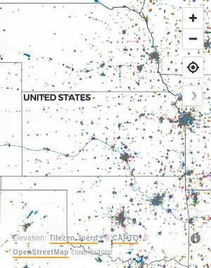 Map of United States manufacturing facilities