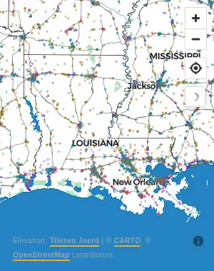 Map of United States manufacturing facilities