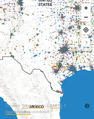 Map of United States manufacturing facilities