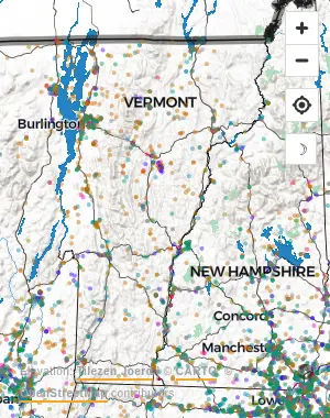 Map of United States manufacturing facilities